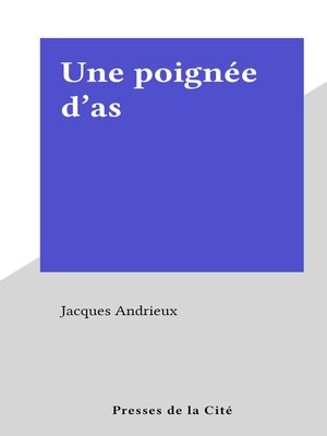 cover image of Une poignée d'as